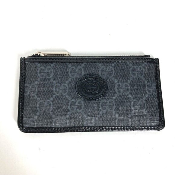 GUCCI GG Supreme Interlocking G Card Case Fragment Case Wallet Coin purse - Picture 1 of 10